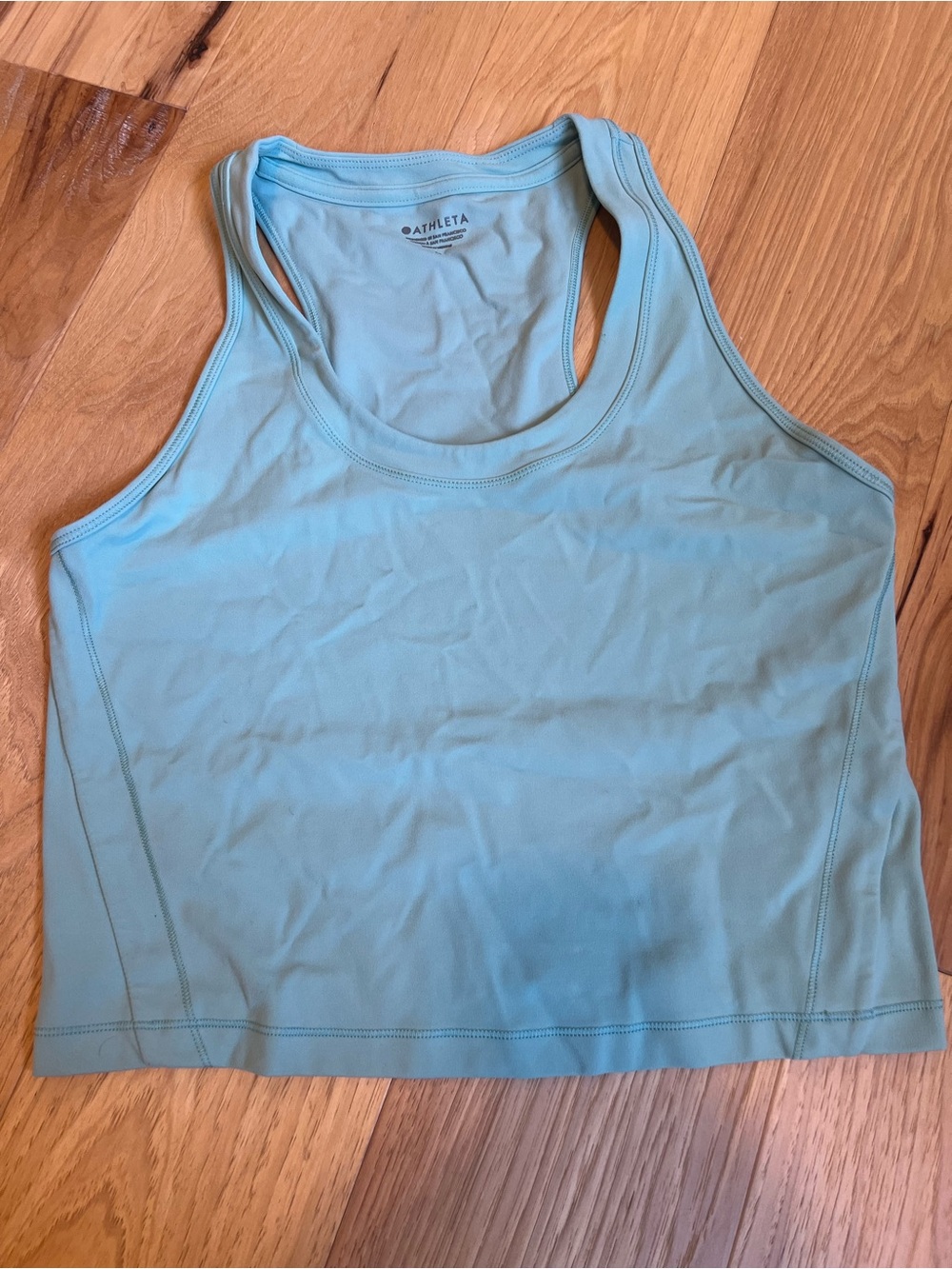 Athleta Sage Green Racerback Crop Tank